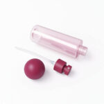 200ml Fine Mist Spray Bottle with Round Ball Cap, Transparent Cylinder PET Atomizer for Toner & Setting Spray, Unique Sphere Lid Cosmetic Container 3