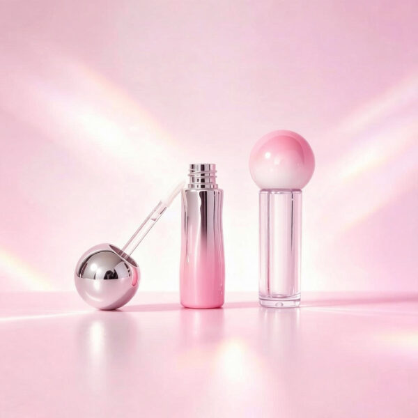 2ml PETG Mini Lip Gloss Tube with Ball Cap and Wand, Clear Cosmetic Packaging for Lip Gloss, Lip Oil, Liquid Eyeshadow 1