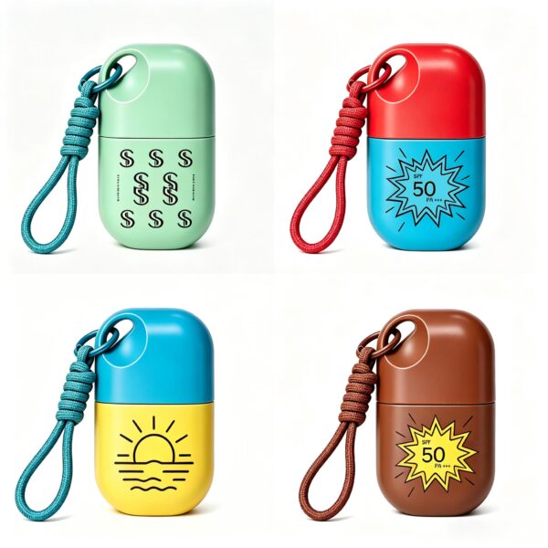 Custom Logo 50ml Plastic Sunscreen Tube With Hanging Rope, Portable Leak-proof Lotion Bottle For Travel, Cosmetic Packaging Manufacturer 1